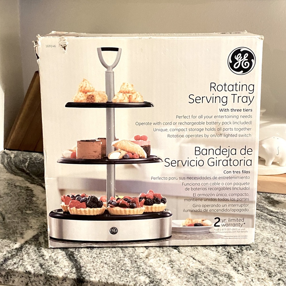 Rotating serving tray General Electric 3 tier